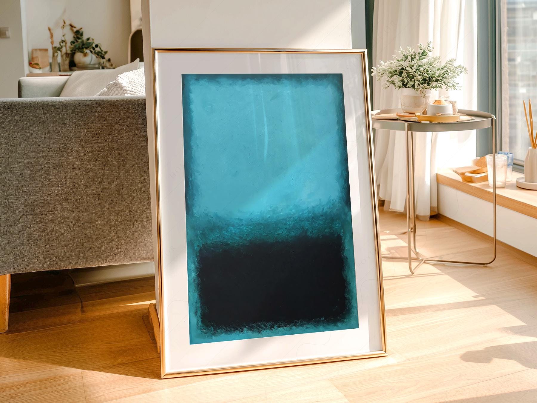 Mark Rothko Blue Abstract Art Print – Modern Minimalist Wall Decor