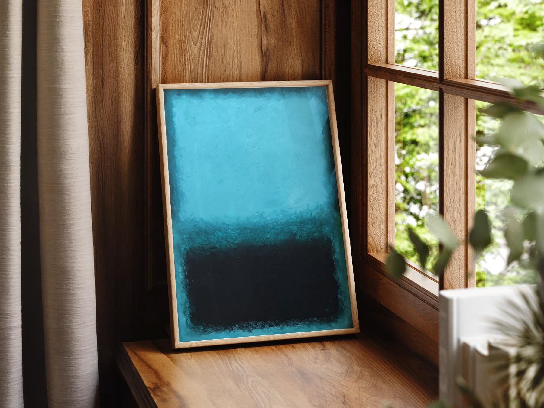 Mark Rothko Blue Abstract Art Print – Modern Minimalist Wall Decor