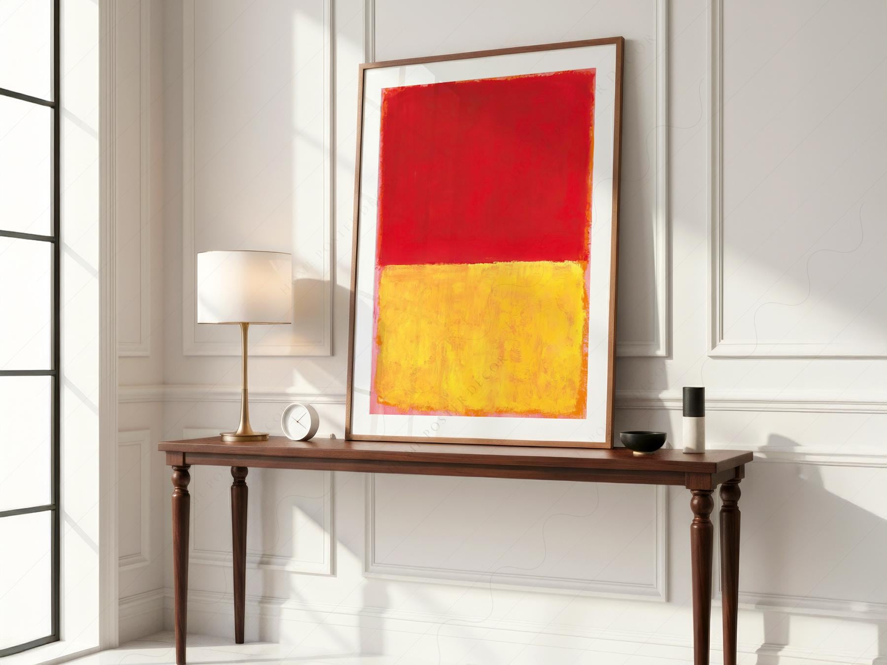 Mark Rothko Red and Yellow Abstract Art Print – Modern Wall Decor