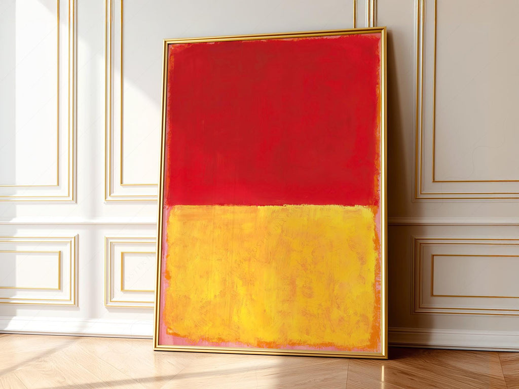 Mark Rothko Red and Yellow Abstract Art Print – Modern Wall Decor