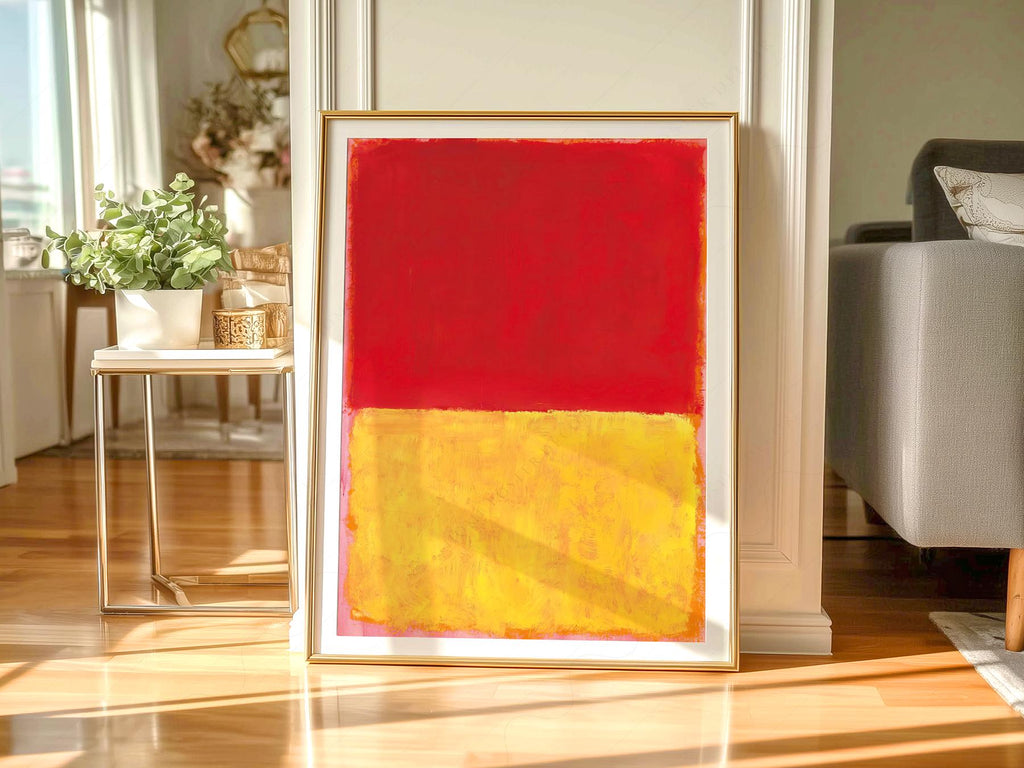 Mark Rothko Red and Yellow Abstract Art Print – Modern Wall Decor