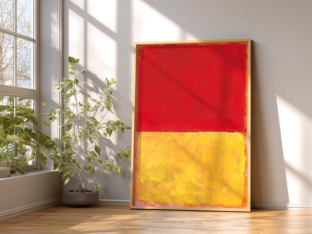 Mark Rothko Red and Yellow Abstract Art Print – Modern Wall Decor