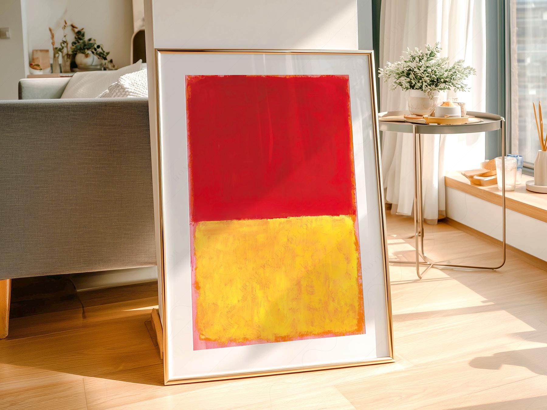 Mark Rothko Red and Yellow Abstract Art Print – Modern Wall Decor