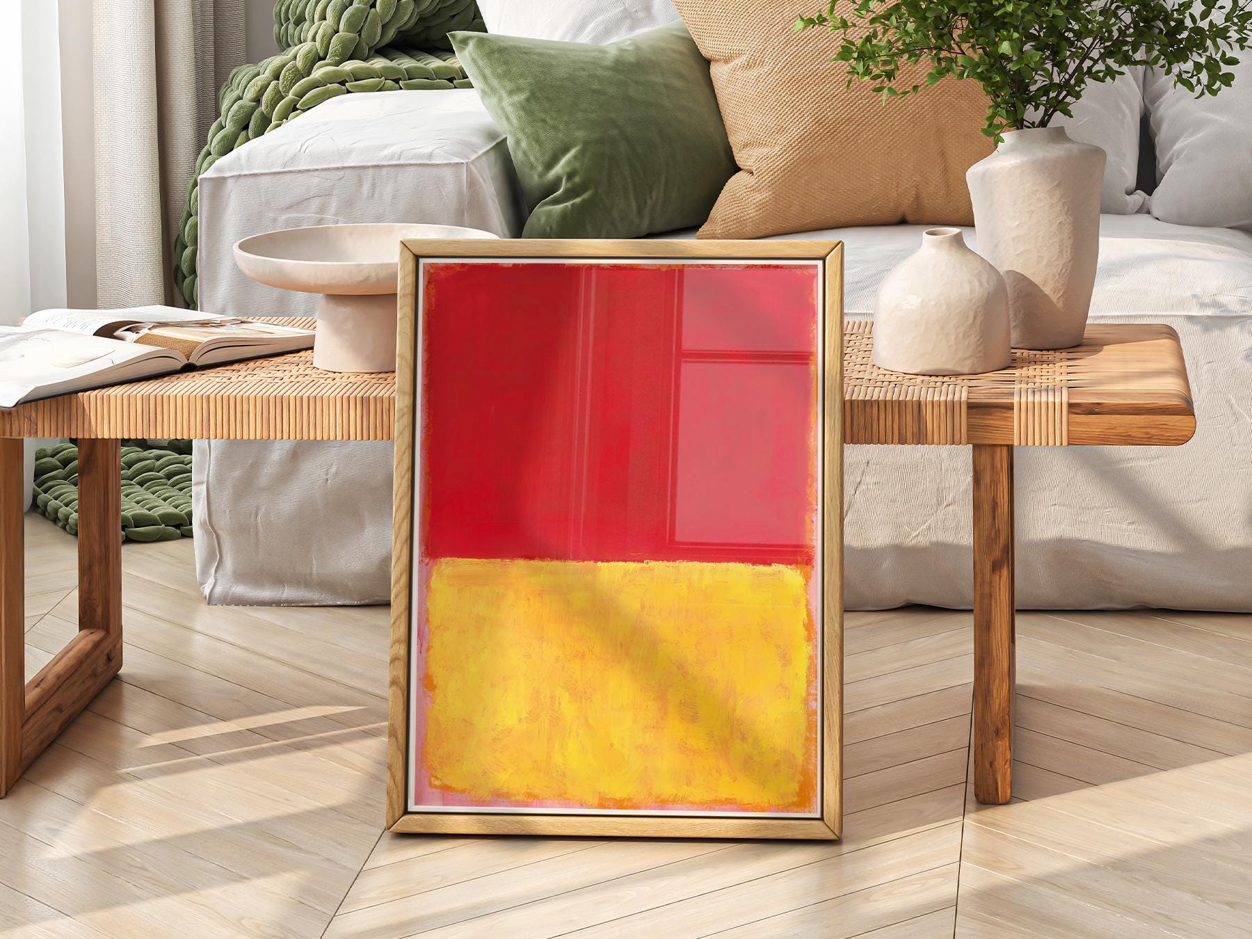 Mark Rothko Red and Yellow Abstract Art Print – Modern Wall Decor