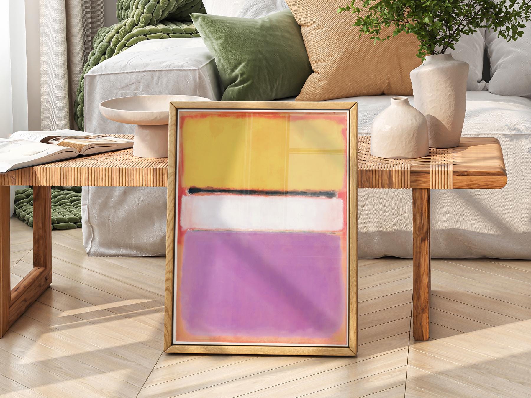 Mark Rothko White Center Art Print – Abstract Expressionist Wall Decor
