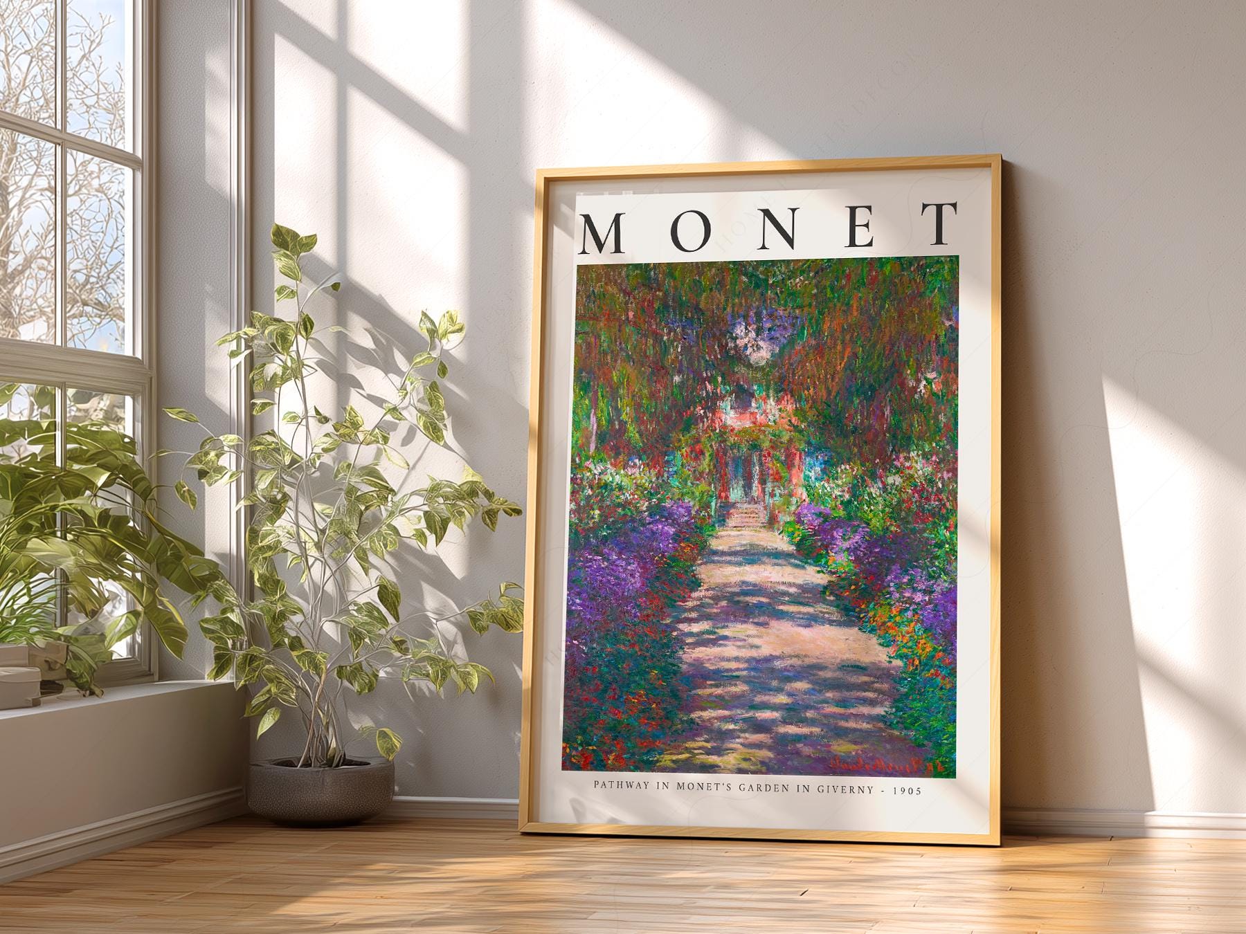 Claude Monet Pathway in Monet's Garden at Giverny Print – Floral Wall Art