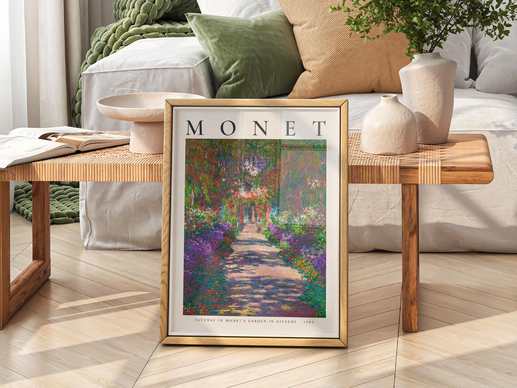 Claude Monet Pathway in Monet's Garden at Giverny Print – Floral Wall Art