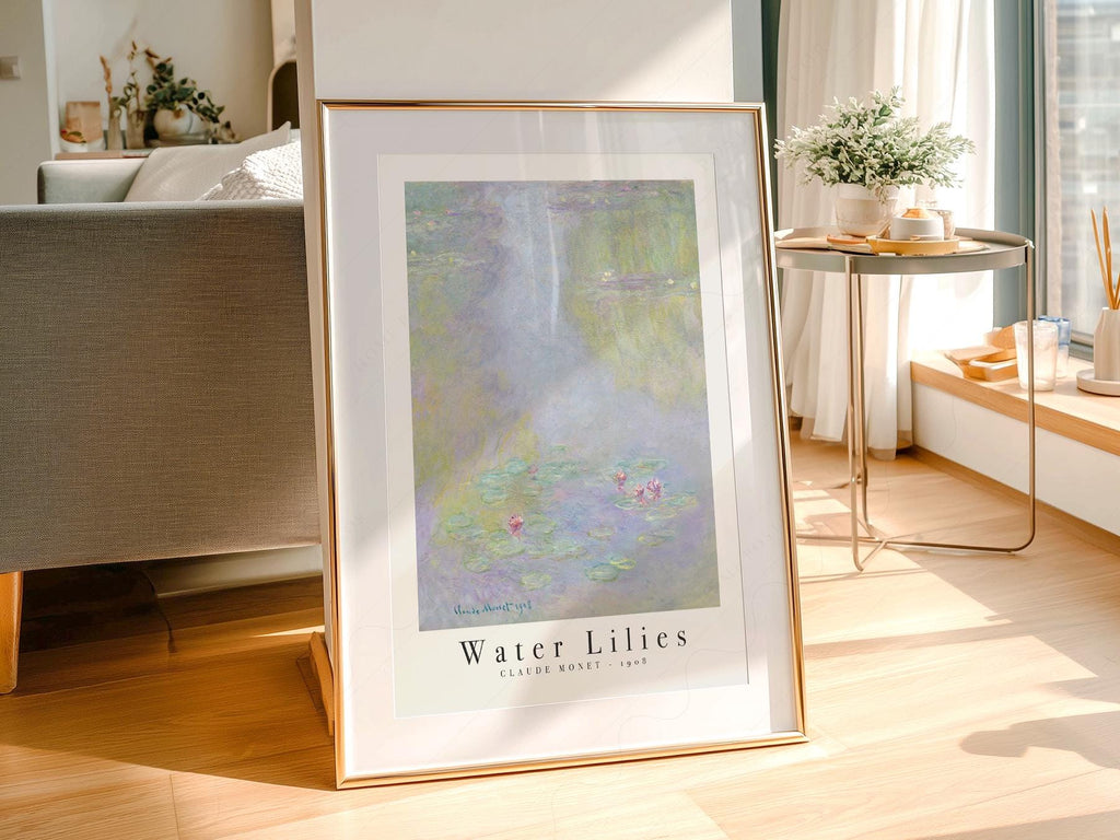 Claude Monet Water Lilies 1908 Art Print – Classic Wall Decor Poster