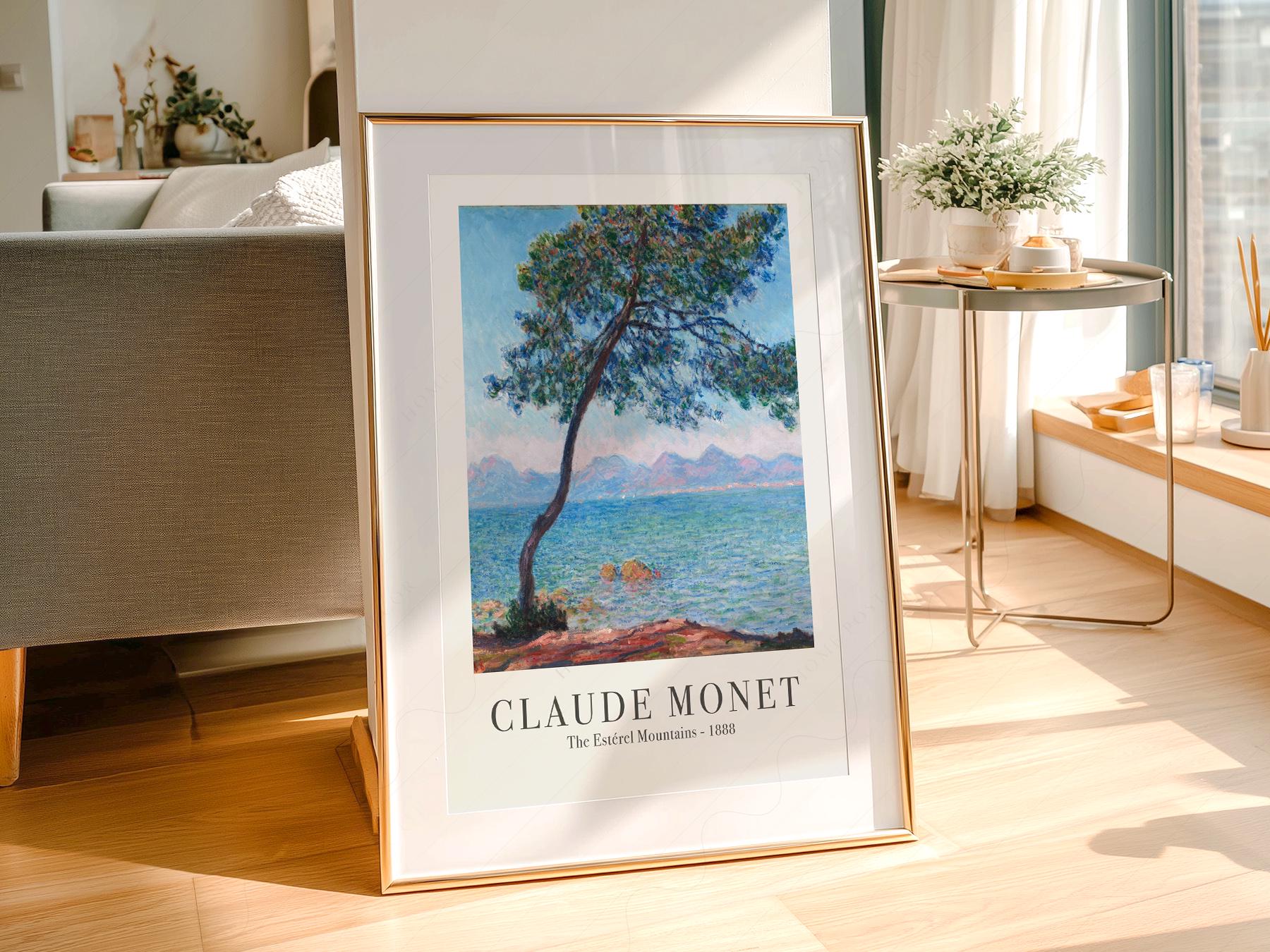 Claude Monet The Estérel Mountains Art Print – French Riviera Wall Art