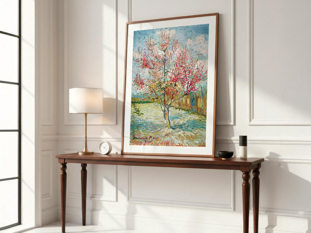 Vincent Van Gogh Pink Peach Trees Art Print – Famous Painting Wall Decor