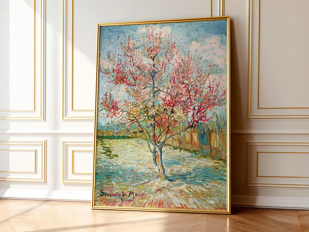 Vincent Van Gogh Pink Peach Trees Art Print – Famous Painting Wall Decor