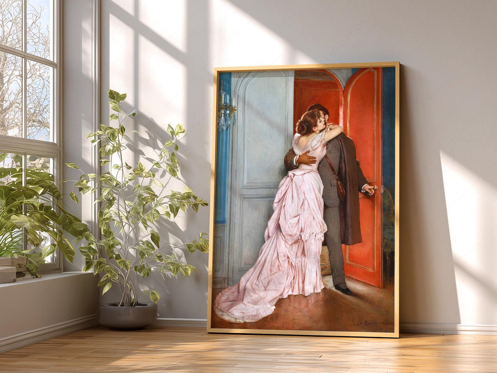 Auguste Toulmouche The Kiss Art Print – Romantic Victorian Wall Art Poster