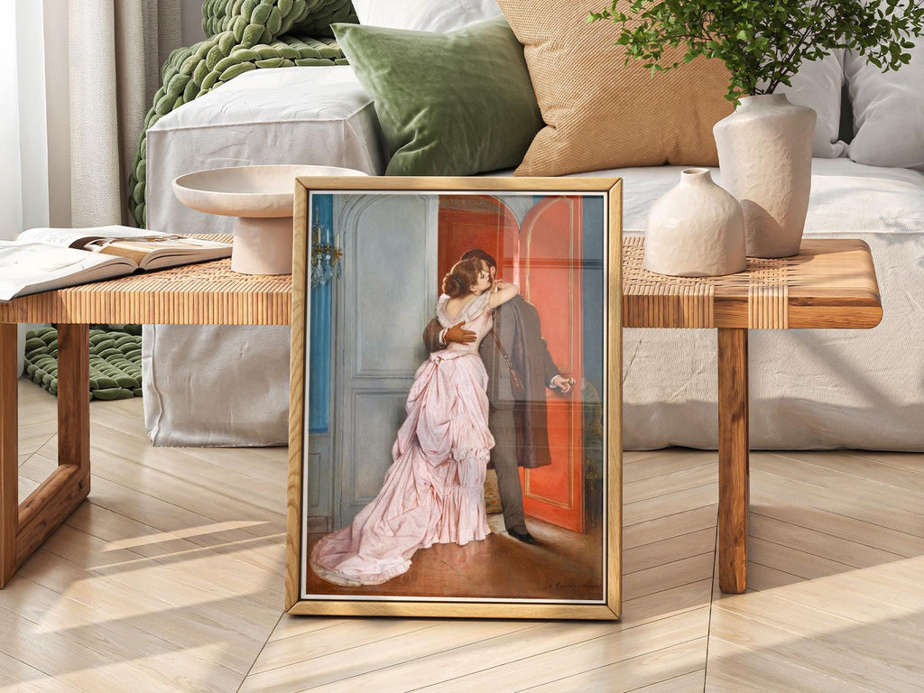 Auguste Toulmouche The Kiss Art Print – Romantic Victorian Wall Art Poster