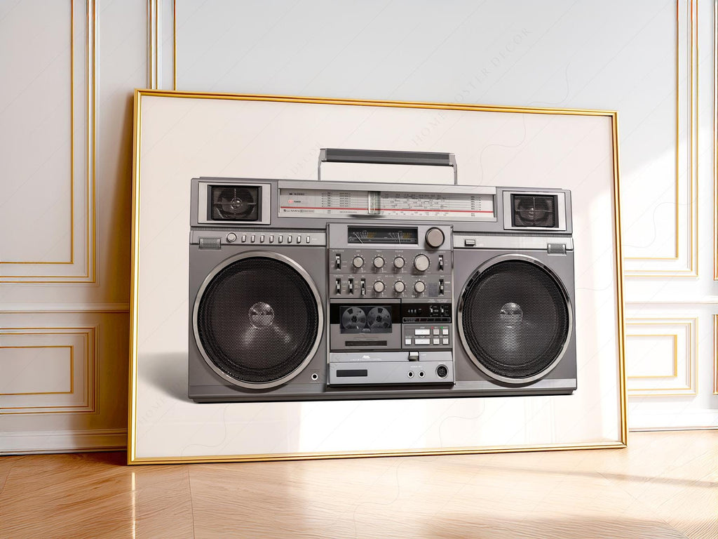 RC M90 Boombox Art Print – 80s Hip Hop Retro Music Wall Decor