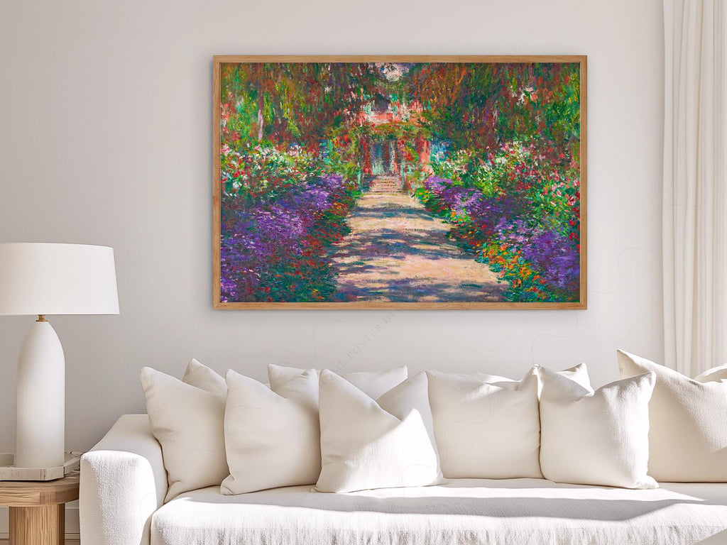 Claude Monet Pathway in Monet's Garden at Giverny Print – Floral Wall Art