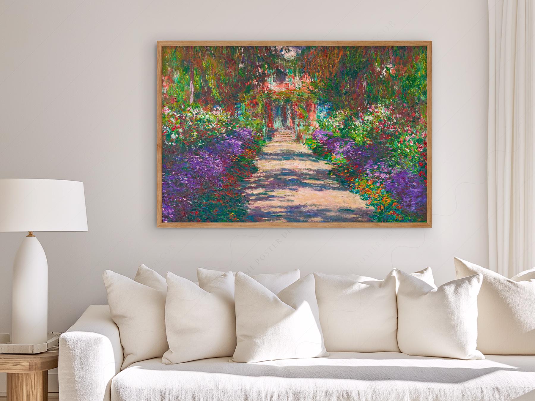 Claude Monet Pathway in Monet's Garden at Giverny Print – Floral Wall Art