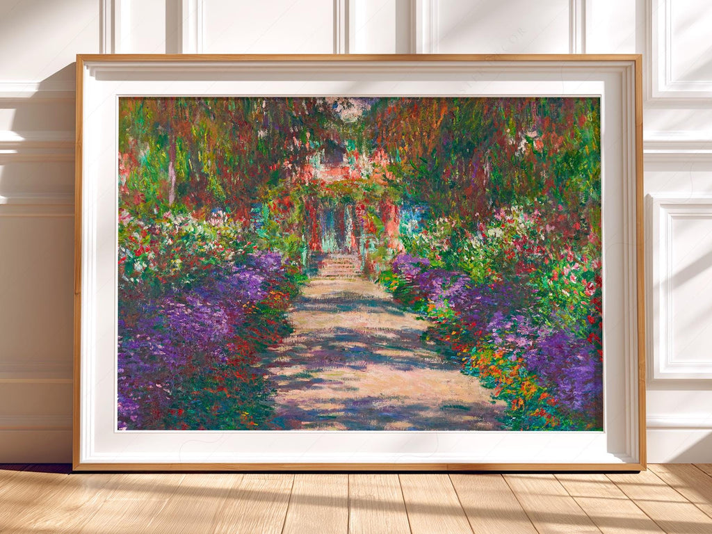 Claude Monet Pathway in Monet's Garden at Giverny Print – Floral Wall Art