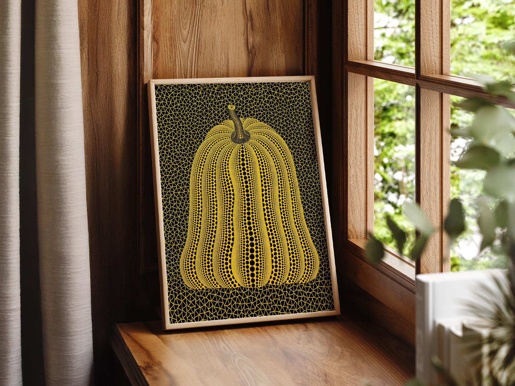 Yayoi Kusama Pumpkin Print – Dots and Nets Japanese Contemporary Art Poster