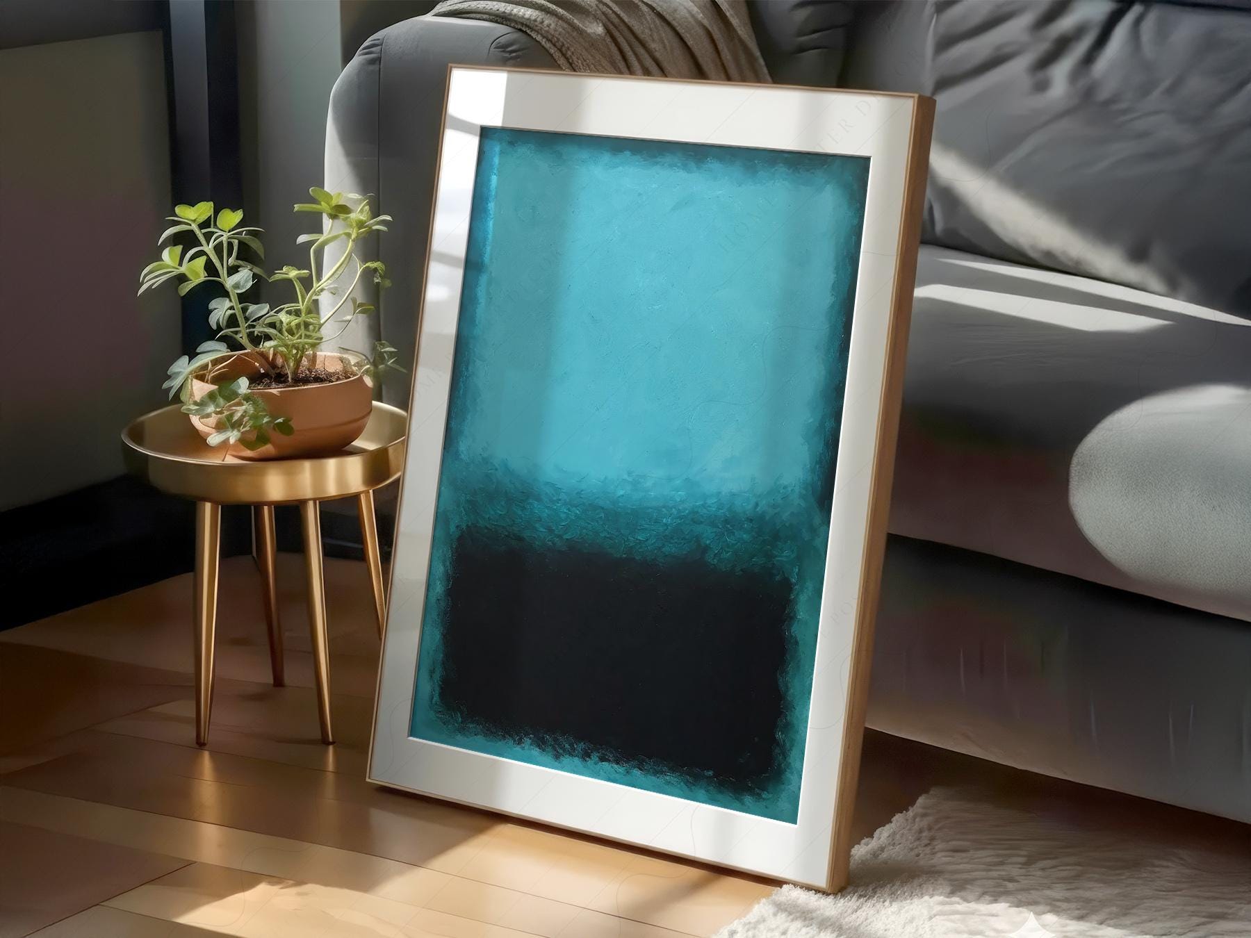 Mark Rothko Blue Abstract Art Print – Modern Minimalist Wall Decor