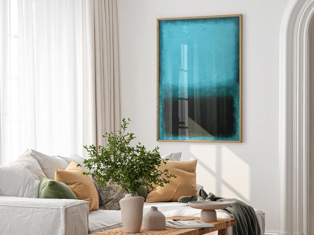 Mark Rothko Blue Abstract Art Print – Modern Minimalist Wall Decor