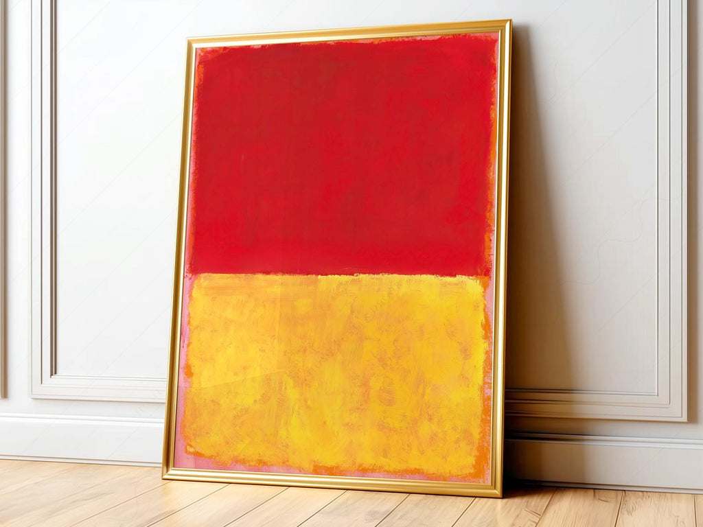 Mark Rothko Red and Yellow Abstract Art Print – Modern Wall Decor
