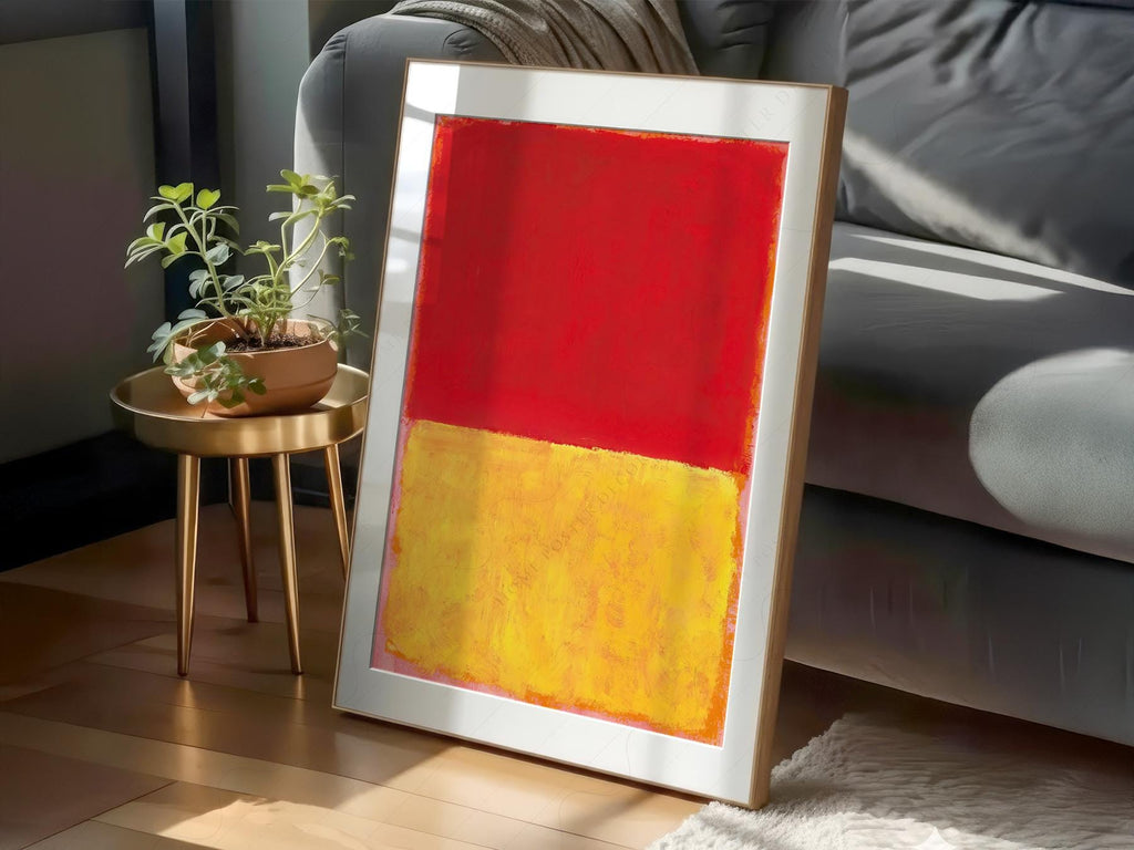 Mark Rothko Red and Yellow Abstract Art Print – Modern Wall Decor
