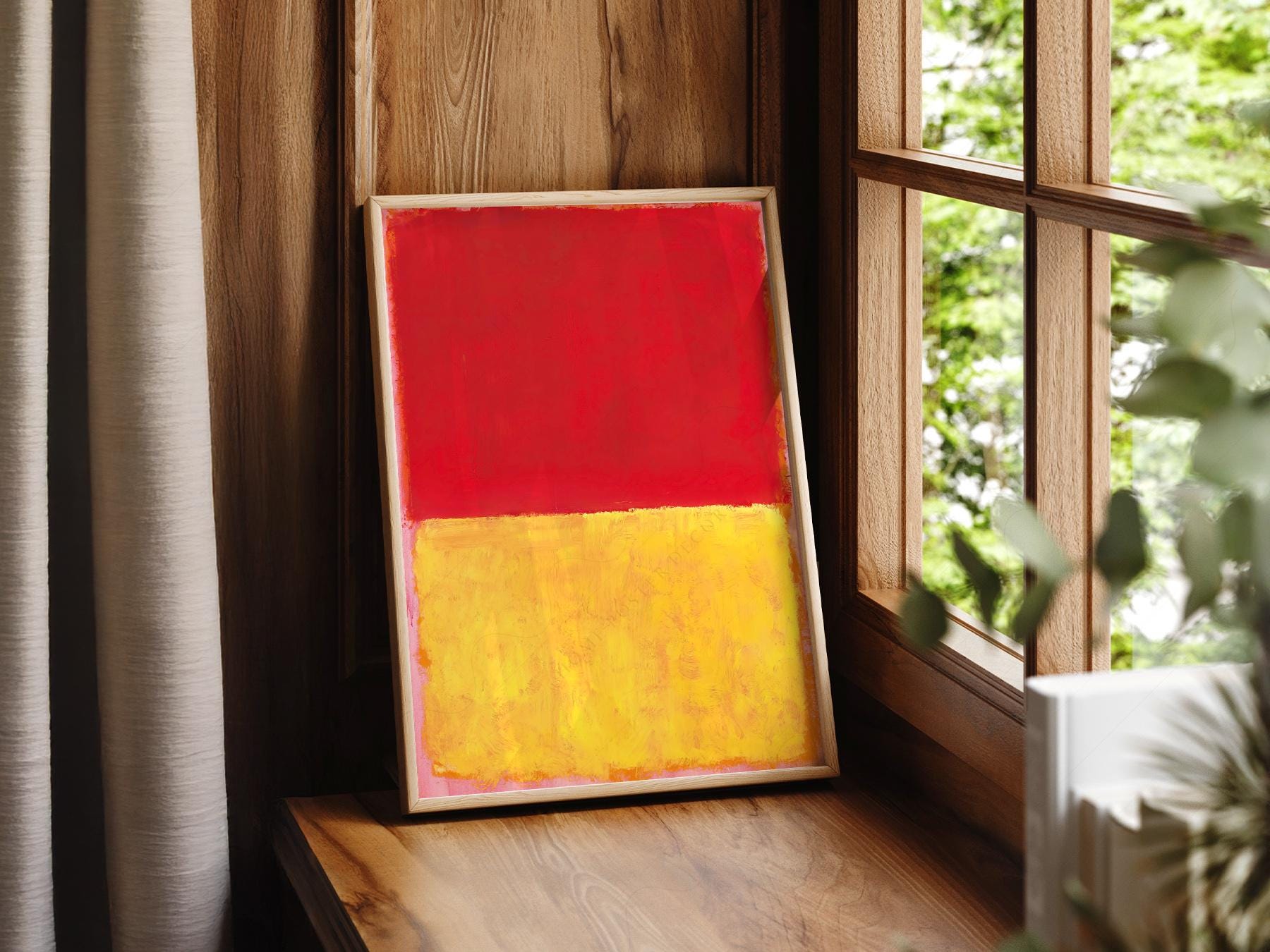 Mark Rothko Red and Yellow Abstract Art Print – Modern Wall Decor