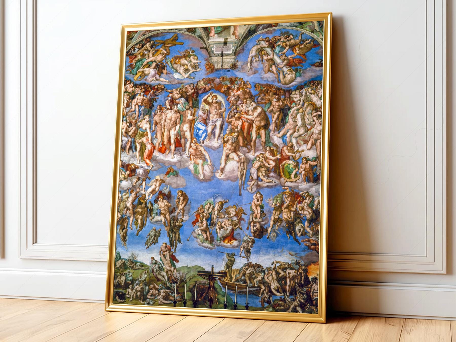 Michelangelo The Last Judgment Art Print – Renaissance Masterpiece Poster