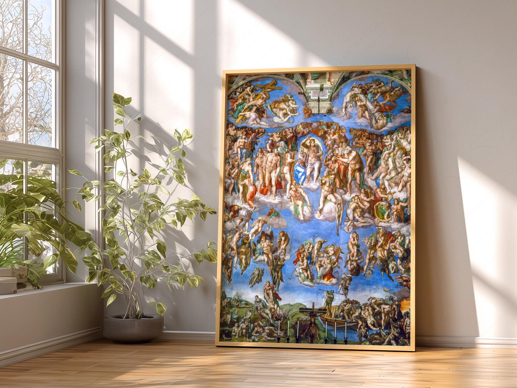 Michelangelo The Last Judgment Art Print – Renaissance Masterpiece Poster