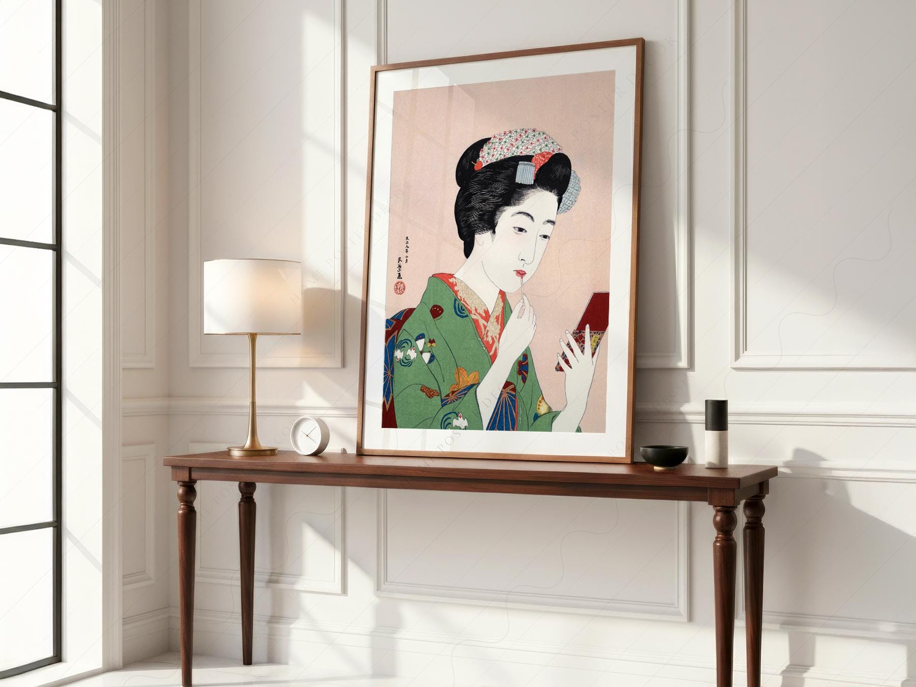 Goyo Hashiguchi Woman Applying Lipstick Print – Japanese Ukiyo-e Wall Art