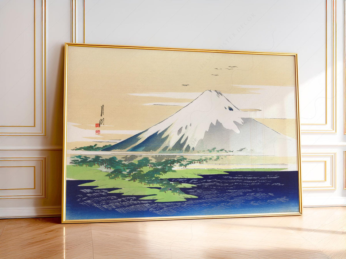 Ogata Gekkō Mount Fuji Art Print – Vintage Japanese Woodblock Poster
