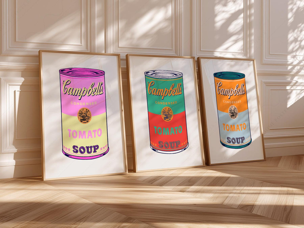 Andy Warhol Campbell's Soup Cans Print Set – Pop Art Wall Decor