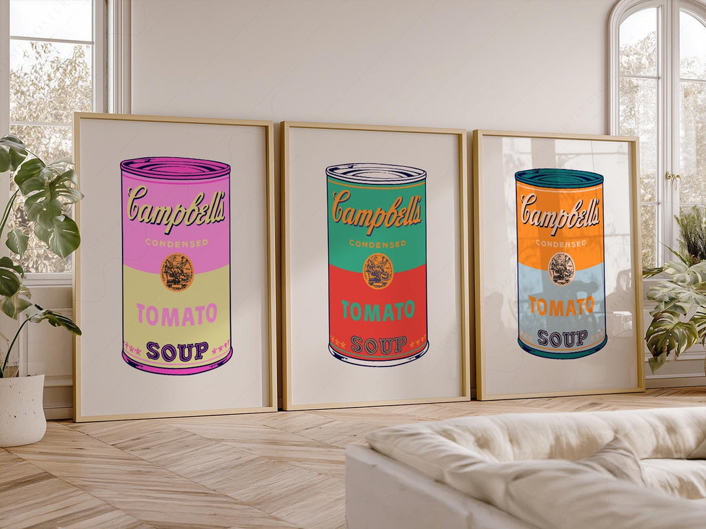Andy Warhol Campbell's Soup Cans Print Set – Pop Art Wall Decor