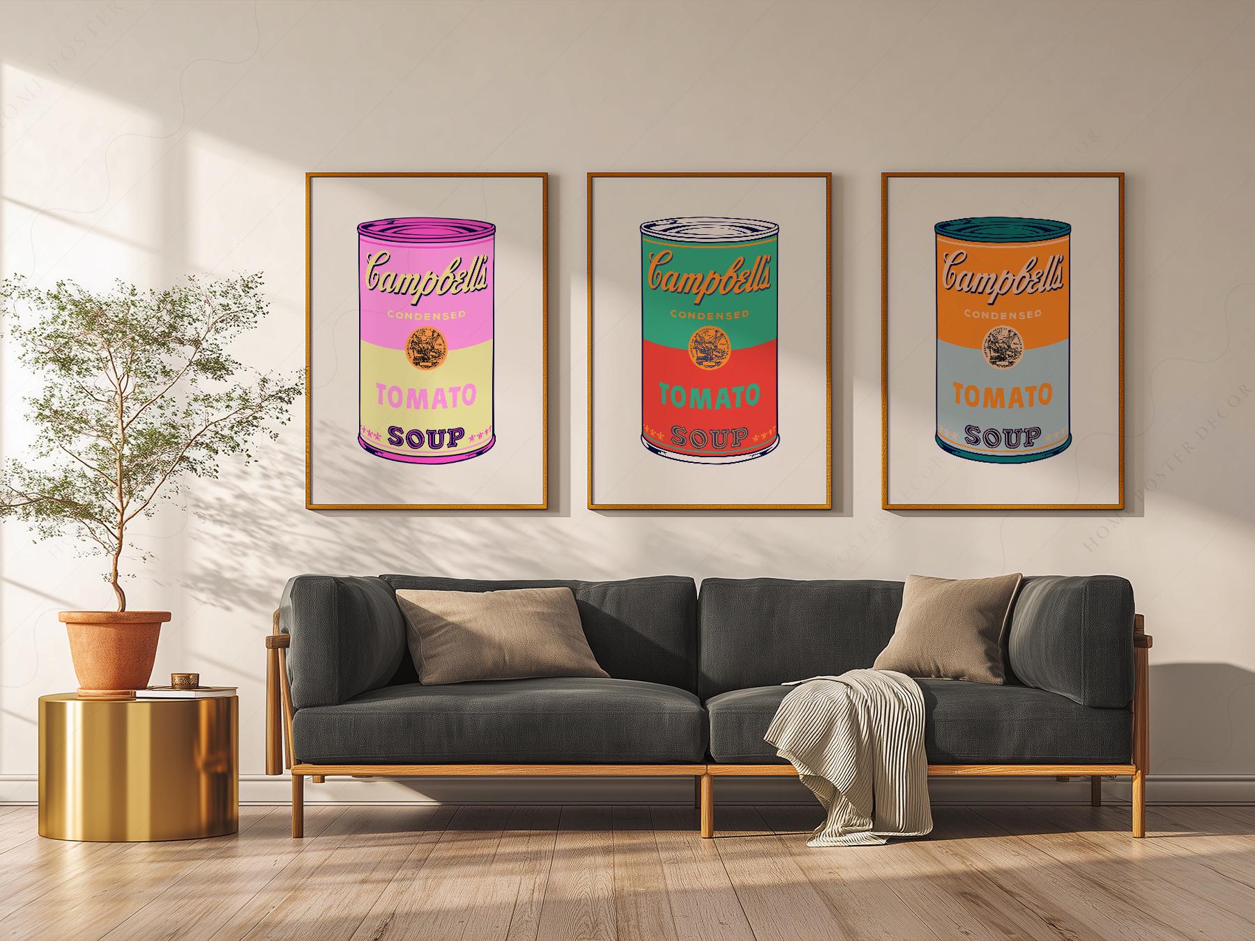 Andy Warhol Campbell's Soup Cans Print Set – Pop Art Wall Decor