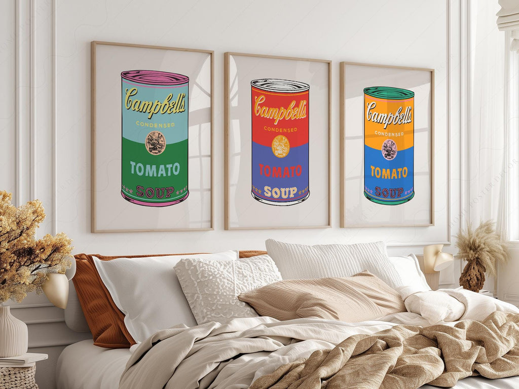 Andy Warhol Campbell's Soup Cans Print Set – Pop Art Kitchen Wall Decor