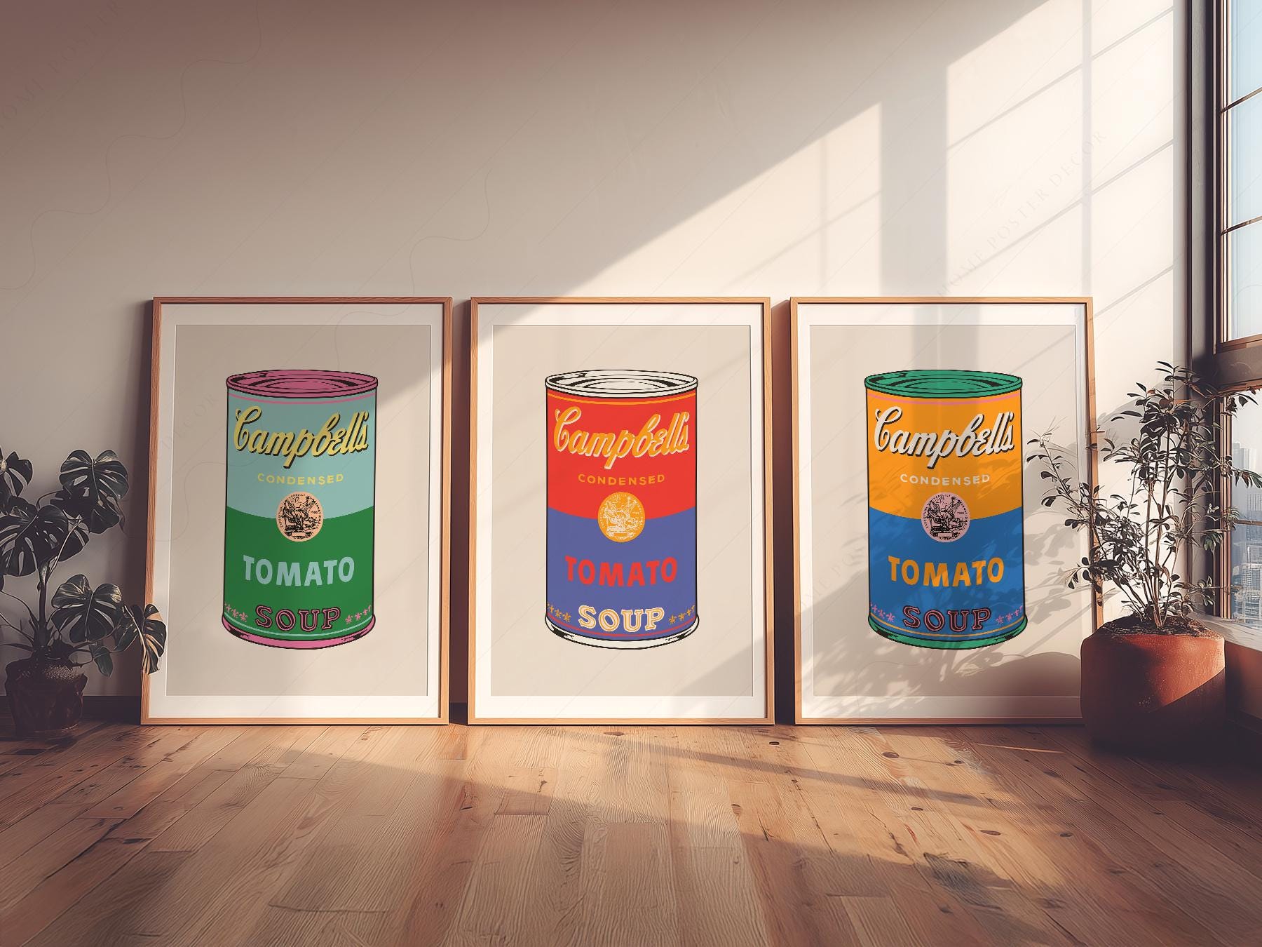Andy Warhol Campbell's Soup Cans Print Set – Pop Art Kitchen Wall Decor