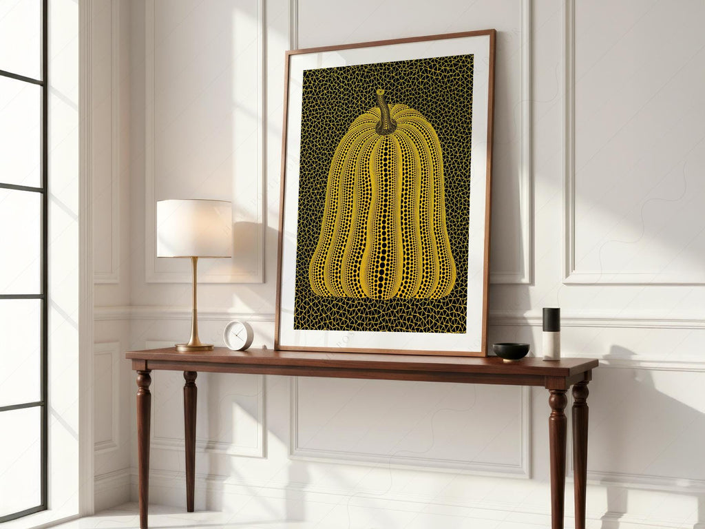 Yayoi Kusama Pumpkin Print – Dots and Nets Japanese Contemporary Art Poster