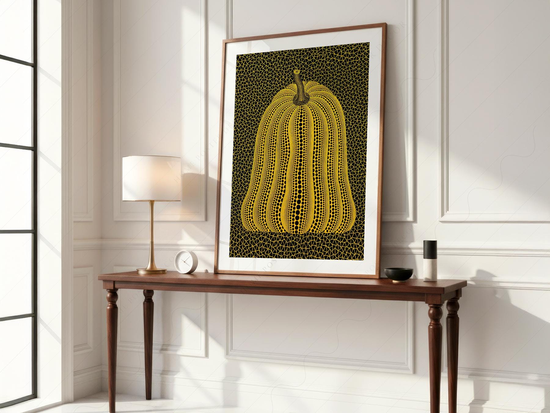 Yayoi Kusama Pumpkin Print – Dots and Nets Japanese Contemporary Art Poster