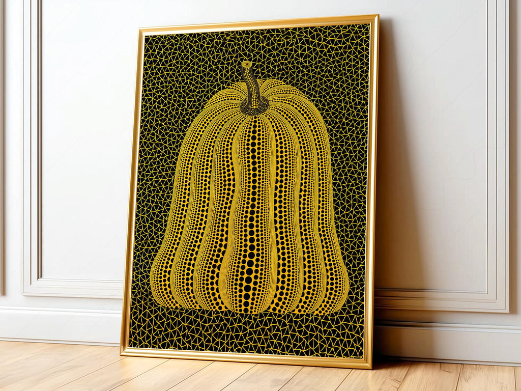 Yayoi Kusama Pumpkin Print – Dots and Nets Japanese Contemporary Art Poster