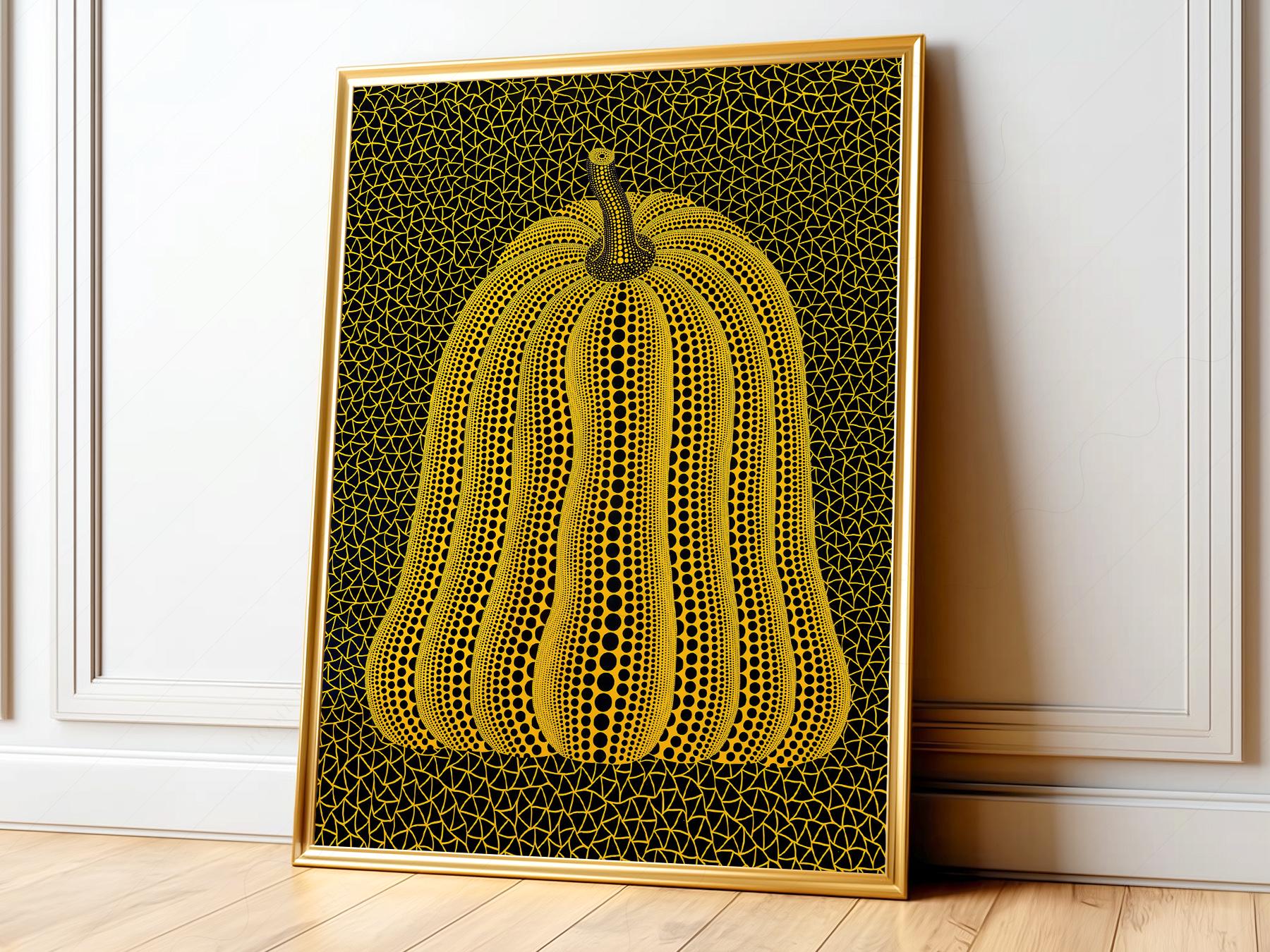 Yayoi Kusama Pumpkin Print – Dots and Nets Japanese Contemporary Art Poster