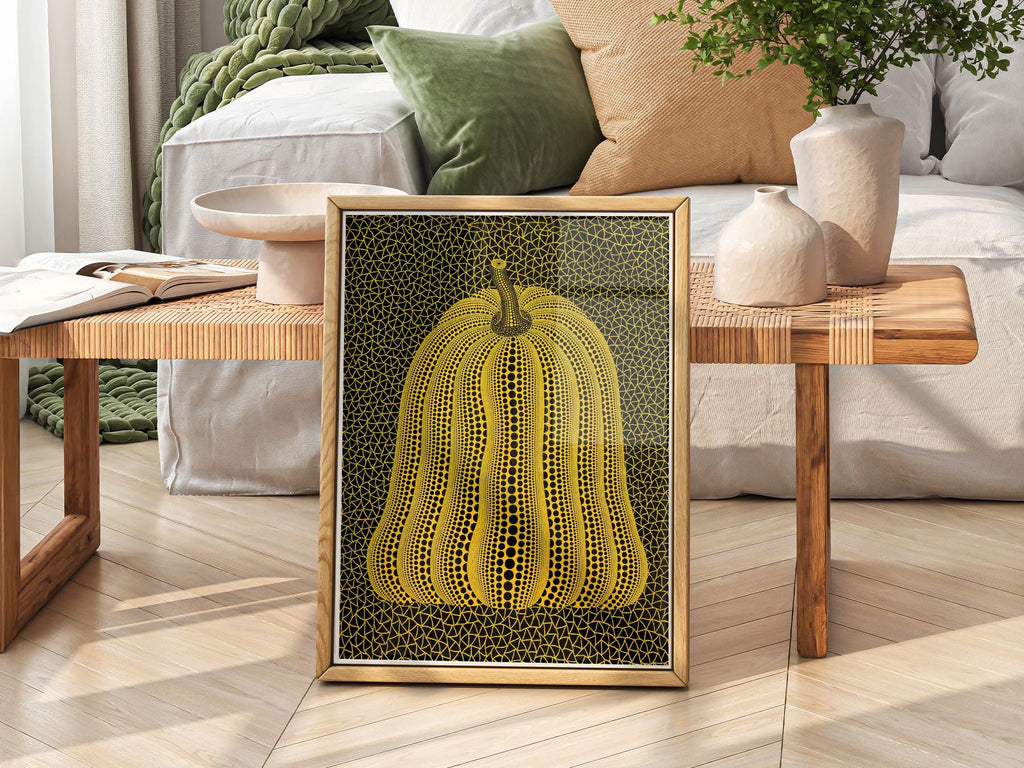 Yayoi Kusama Pumpkin Print – Dots and Nets Japanese Contemporary Art Poster