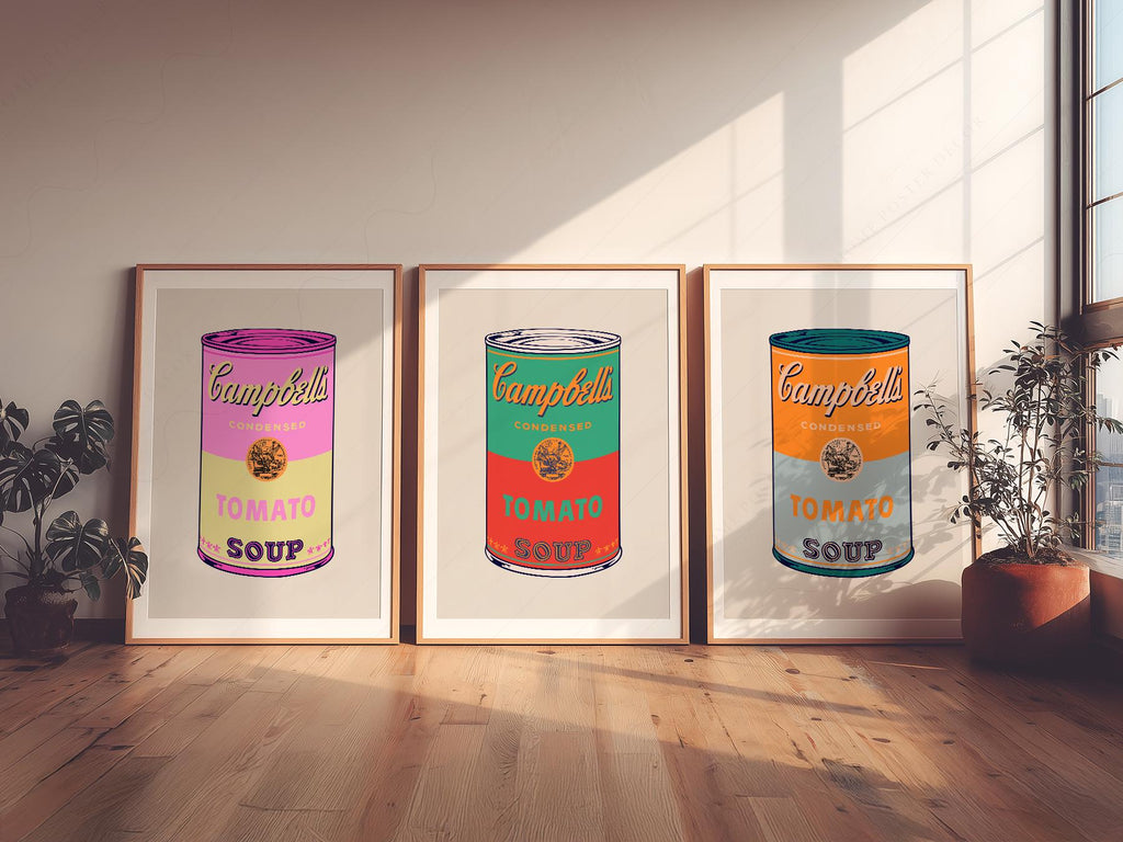 Andy Warhol Campbell's Soup Cans Print Set – Pop Art Wall Decor
