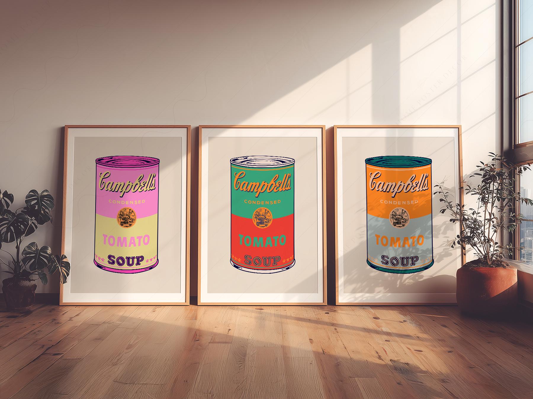 Andy Warhol Campbell's Soup Cans Print Set – Pop Art Wall Decor