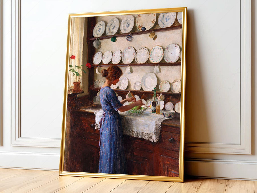 William Kay Blacklock Kitchen Scene Art Print – Victorian Wall Decor Poster