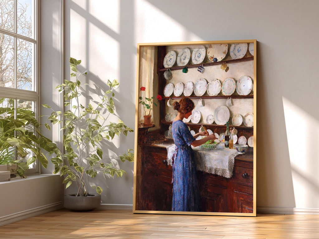 William Kay Blacklock Kitchen Scene Art Print – Victorian Wall Decor Poster