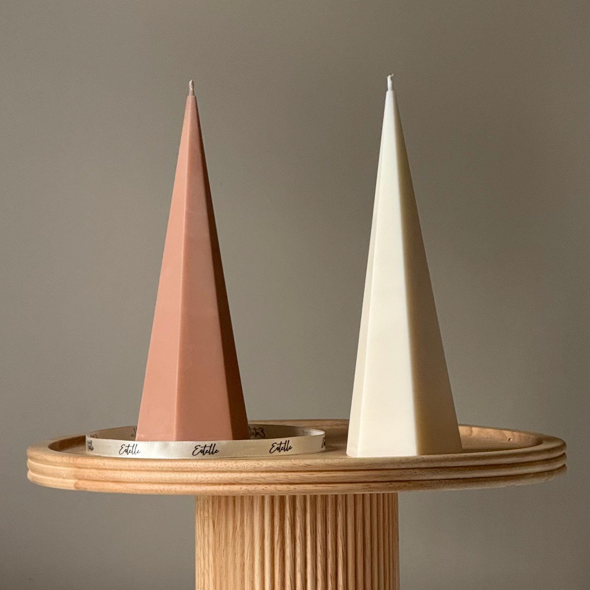 Conical Obelisk Pillar Candle, Decorative Architectural Home Accent