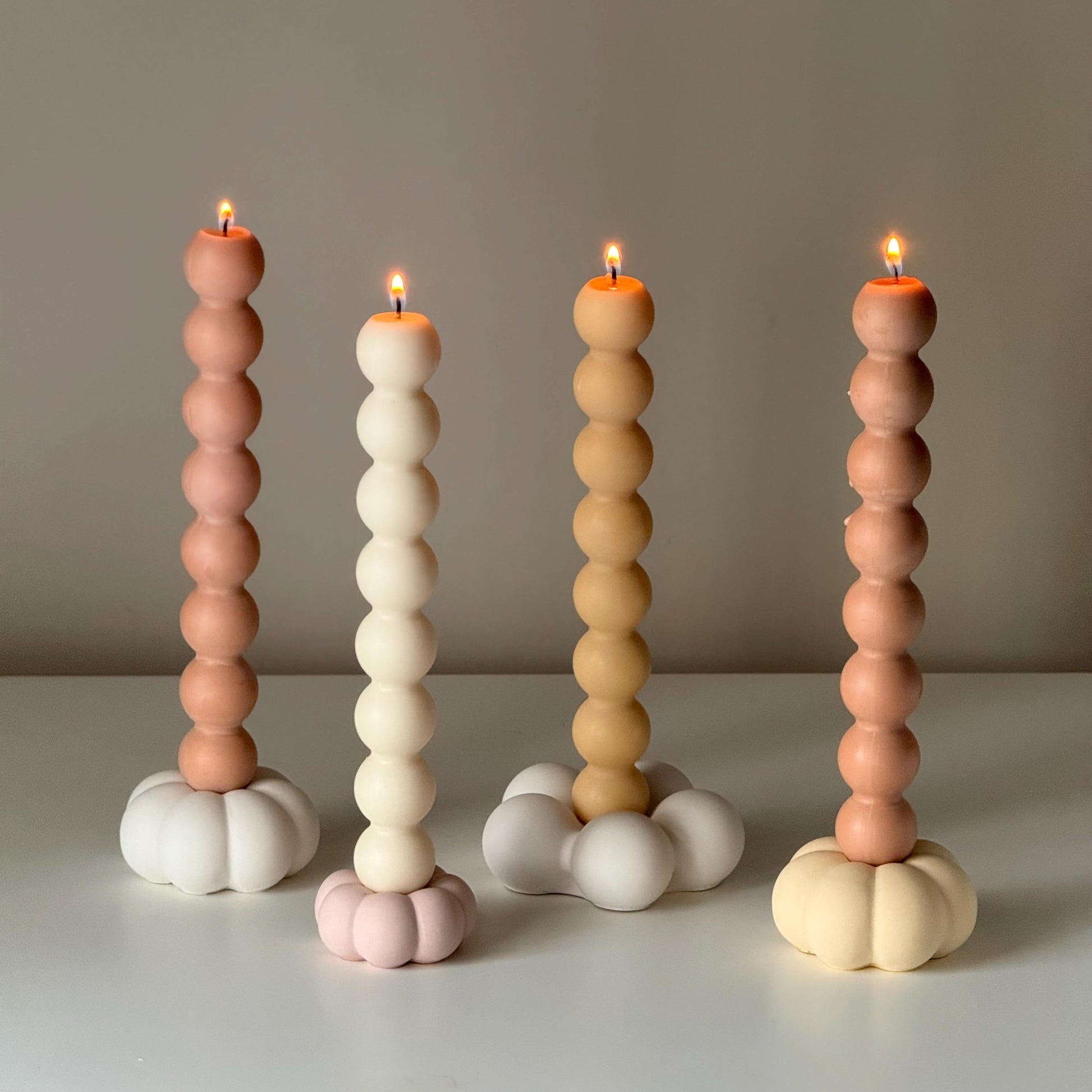 Flower Candlestick Holder: Jesmonite Table Decor