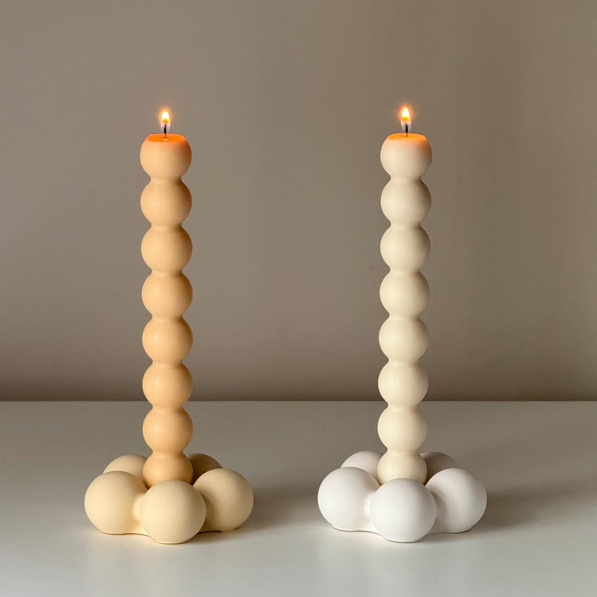 Flower Candlestick Holder: Jesmonite Table Decor