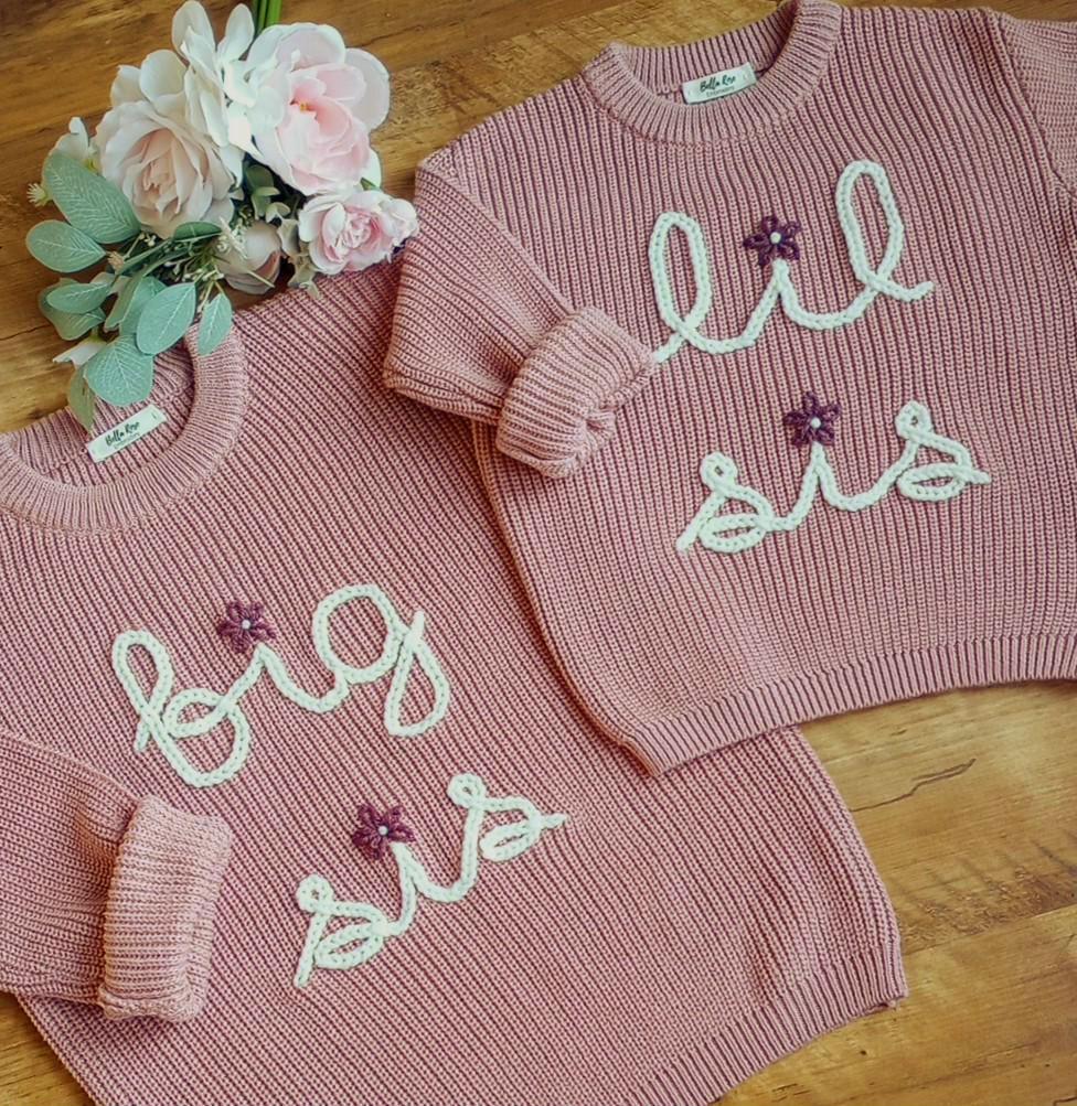 Big Kid | Personalized Name Sweater | Hand Embroidered | Custom
