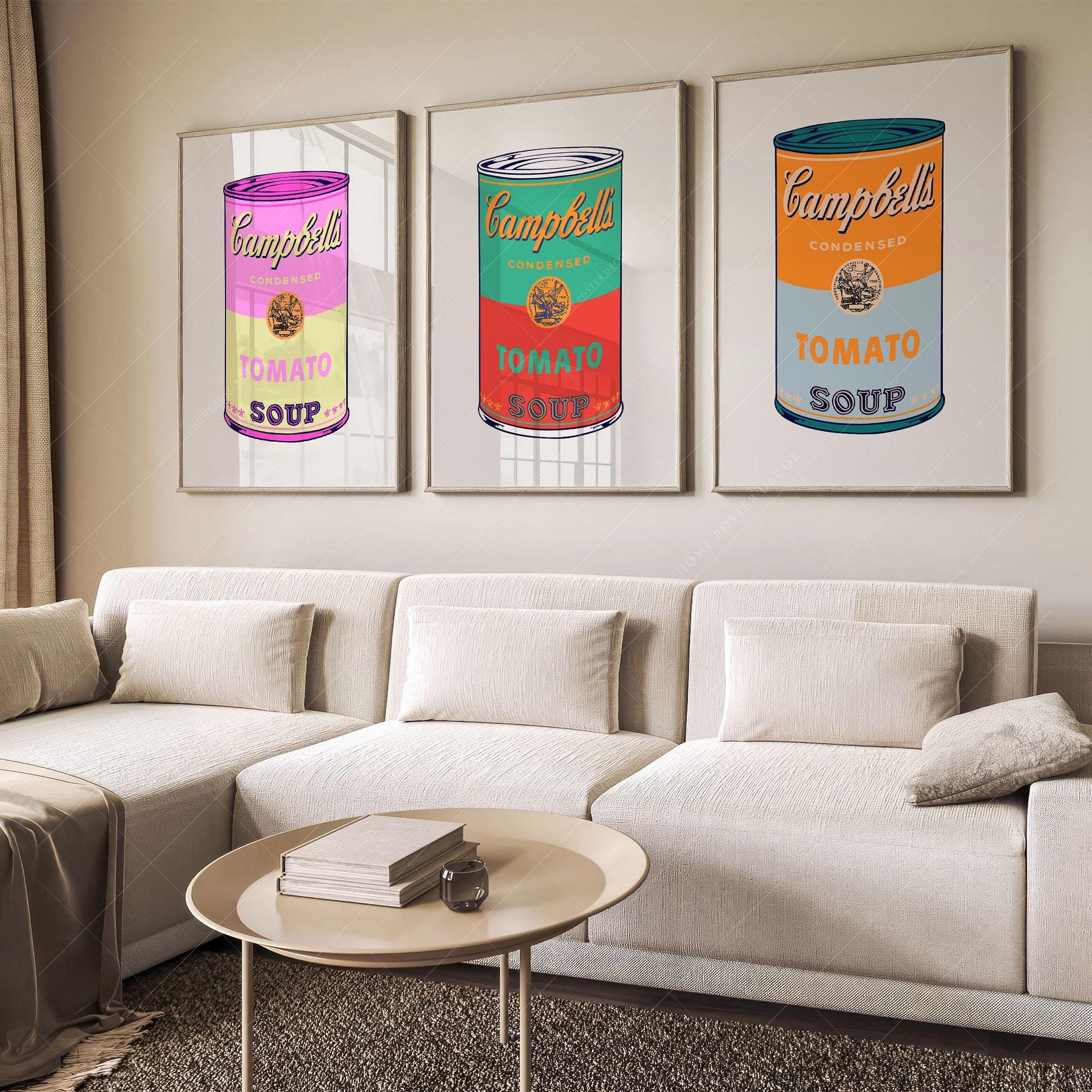 Andy Warhol Campbell's Soup Cans Print Set – Pop Art Wall Decor